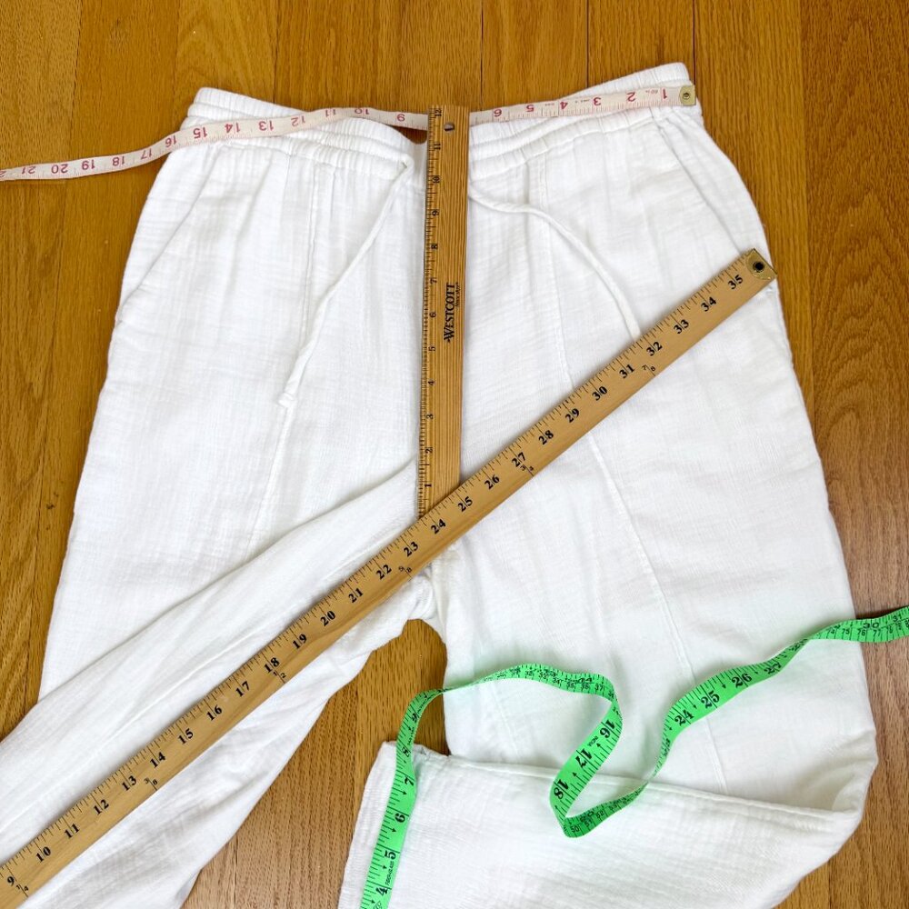 J. Crew Pants Cotton Gauze White Petite (LP) - Picture 6 of 6
